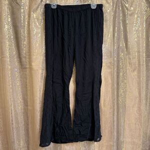 O’Neill Black Crochet Side Flowy Black Beach Pants Large